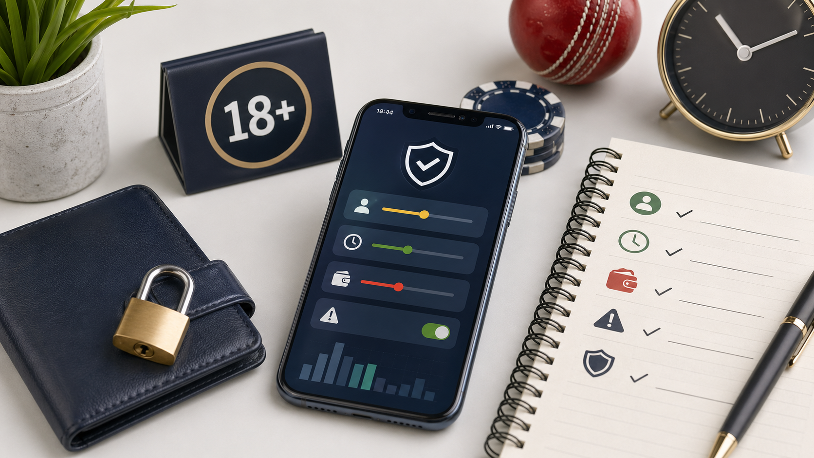 Safer gambling checklist with limit and pause controls